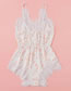 Fashion White Lace Edge Sling Polka Dot One-piece Underwear