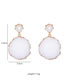 Fashion White Resin Pearl Geometric Alloy Earrings
