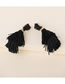 Fashion Black Long Tassel Resin Geometric Earrings