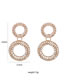 Fashion Color Round Cutout Geometric Earrings With Diamonds