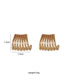 Fashion Gold Color Geometric Round Hollow Alloy Earrings