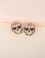 Fashion Skeleton Halloween Crown Skull Acrylic Skull Earrings