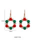 Fashion Color Mixing Alloy Geometric Diamond Earrings