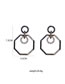 Fashion Color Geometric Octagonal Diamond Alloy Earrings