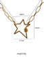 Fashion Blue Five-pointed Star Diamond Lock Stainless Steel Necklace