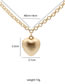 Fashion Gold Color Love Stainless Steel Necklace