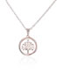 Fashion Silver Color Color Tree Shaped Hollow Pendant Stainless Steel Necklace