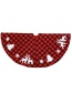 Fashion Red And Black Grid 122cm Christmas Embroidered Plaid Elk Tree Snowflake Skirt