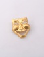 Fashion Gold Color Smiley Mask Face Alloy Hollow Brooch