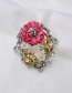 Fashion Silver Color Crown Shield Flower Diamond Alloy Brooch