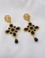 Fashion Gold Color Pearl Full Diamond Cross Alloy Earrings