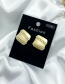Fashion Round Matte Gold Geometric Butterfly Combined With Gold Hollow Earrings