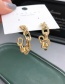 Fashion Gold Color Interlocking Chain Alloy Hollow Earrings