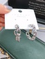 Fashion Silver Color Interlocking Chain Alloy Hollow Earrings