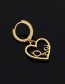 Fashion 7#gold Color Copper Inlaid Zircon Letter C Earrings (1pcs)