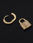 Fashion 5#gold Color Copper Inlaid Zircon Cactus Earrings (1pcs)