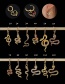 Fashion 9#gold Color Copper Inlaid Zircon Snake Earrings (1pcs)