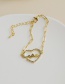 Fashion 6#gold Color Copper Inlaid Zircon Geometric Bracelet
