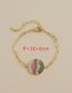 Fashion 1#gold Color Copper Inlaid Zircon Geometric Bracelet