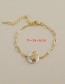 Fashion 4#gold Color Copper Inlaid Zircon Shell Doll Bracelet