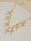Fashion 1#gold Color Copper Inlaid Zircon Cross Necklace