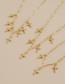 Fashion 3#gold Color Copper Inlaid Zircon Cross Necklace
