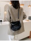 Fashion Flower Ash Plush Pleated Shell One-shoulder Messenger Bag