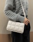 Fashion White Woven Flap Solid Color Crossbody Shoulder Bag