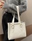 Fashion White Large Capacity Stone Pattern One-shoulder Messenger Bag