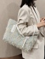 Fashion Beige Woolen Stitching Large Capacity One-shoulder Messenger Bag