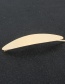 Fashion Slim Rectangular Hairpin Gold Alloy Geometric Shape Spring Clamp