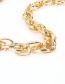 Fashion Gold Color Thick Chain Alloy Hollow Necklace