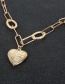 Fashion Gold Color Alloy Love Box Pendant Necklace