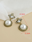 Golden Alloy Pearl Insect Ear Studs