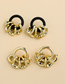 Black Resin Round Chain Ring Earrings