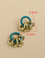 Golden Resin Round Chain Ring Earrings