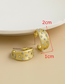 Golden Alloy Diamond Geometric Shape Earrings