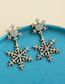 Ab Color Alloy Diamond Snowflake Earrings