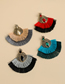 Black Alloy Diamond-studded Clan Style Double Tassel Earrings