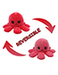 Fashion Yellow+rose Red Double-sided Flip Doll Octopus Plush Doll