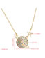 Fashion Gold Color Planet Copper Micro-inlaid Zircon Pendant Necklace