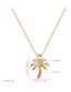 Fashion Color Coconut Tree Copper Gold-plated Micro-inlaid Zircon Necklace
