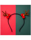 Fashion Red Christmas Series Resin Flannel Bells Elk Horn Headband