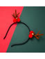 Fashion Red Christmas Series Resin Flannel Bells Elk Horn Headband