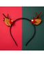 Fashion Red Christmas Series Resin Mushroom Flannel Antler Headband