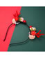 Fashion Red Christmas Series Fabric Simulation Flower Flannel Antler Headband