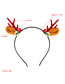 Fashion Red Christmas Series Resin Mushroom Flannel Bell Antler Headband