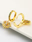 Fashion Color Eye Earrings With Gold-plated Copper And Zircon