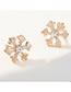 Fashion Gold Color Snowflake Christmas Series Alloy Snowflake Earrings