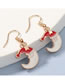 Fashion Moon Christmas Series Alloy Dripping Moon Earrings